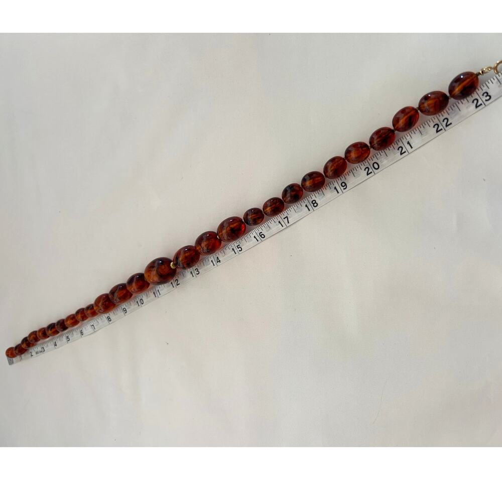 Stunning Vintage Art Deco Faux Baltic Amber Graduate Beaded Necklace - Picture 4 of 4